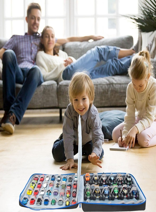 كيسلان حقيبة حمل سيارات كيسلين 56 المصبوبة لسيارات مصبوبة بمقياس 1:64 وشاحنات الوحش، حقيبة تخزين عملية للسيارات الصغيرة وشاحنات الوحش (أسود) - Image 5